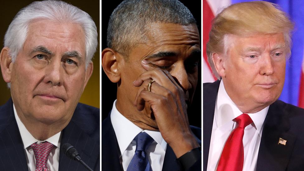 Rex Tillerson, Obama and Trump