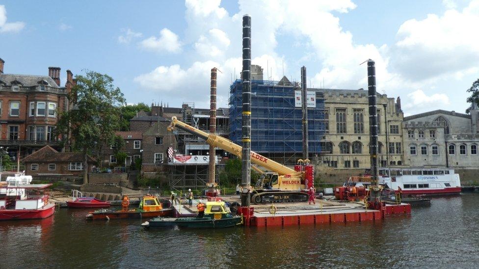 Work on York Guildhall