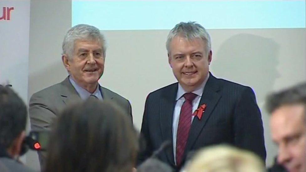 Rhodri Morgan and Carwyn Jones