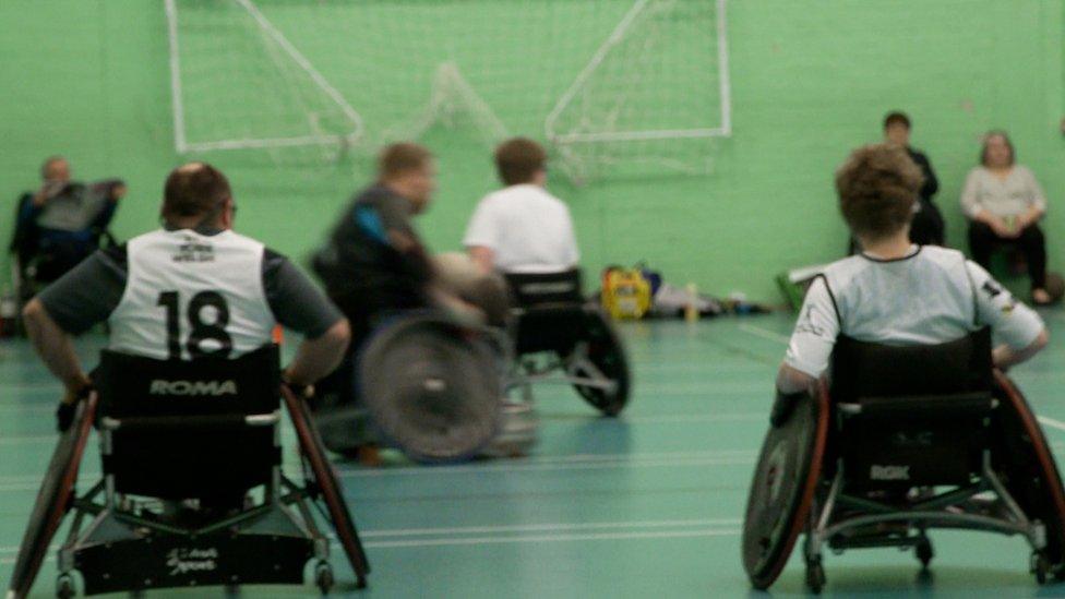 Ospreys Youth Wheelchair Rugby Club players