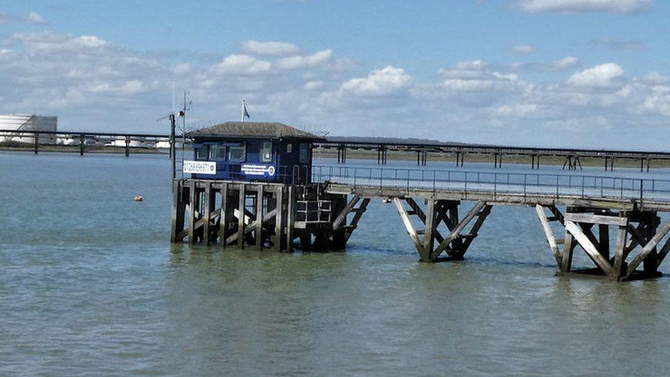 The Holehaven Creek jetty