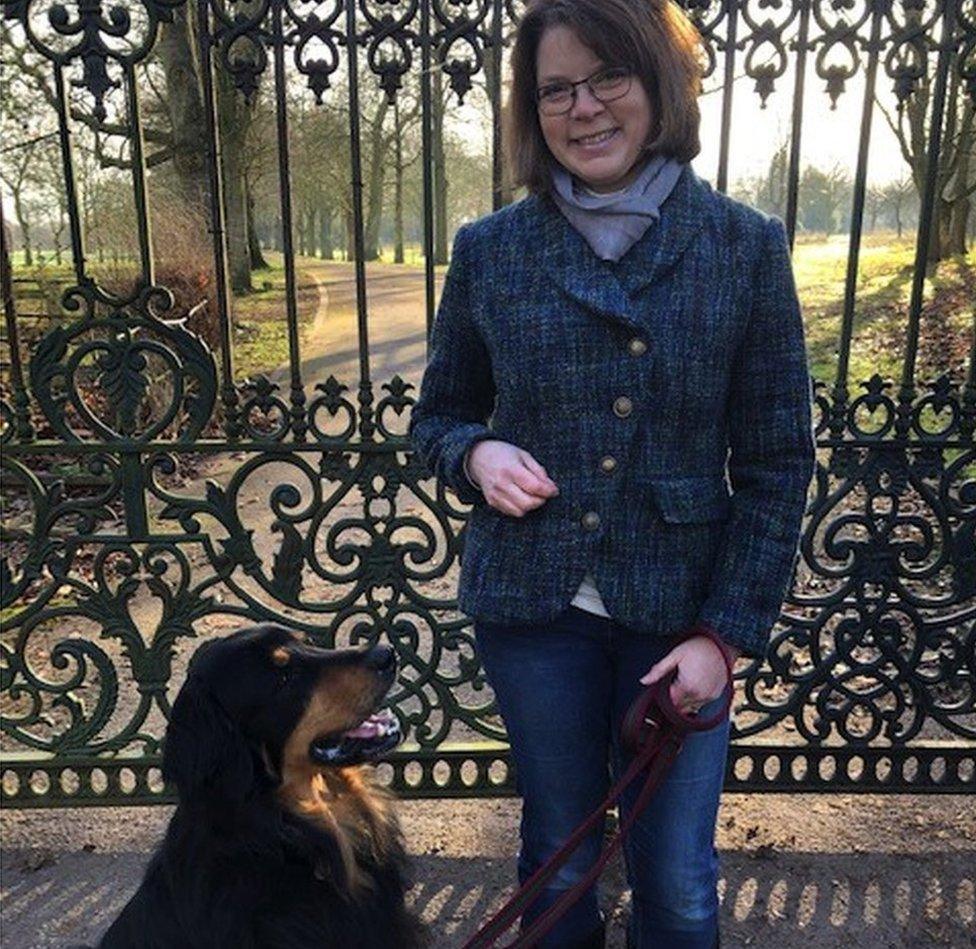 Kate Allen with her dog