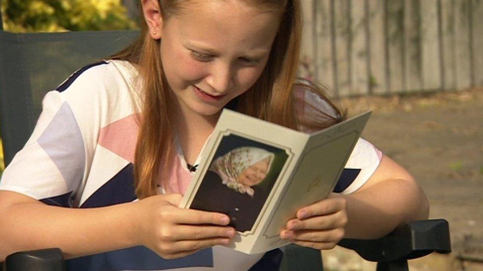 Lois with her letter from the Queen