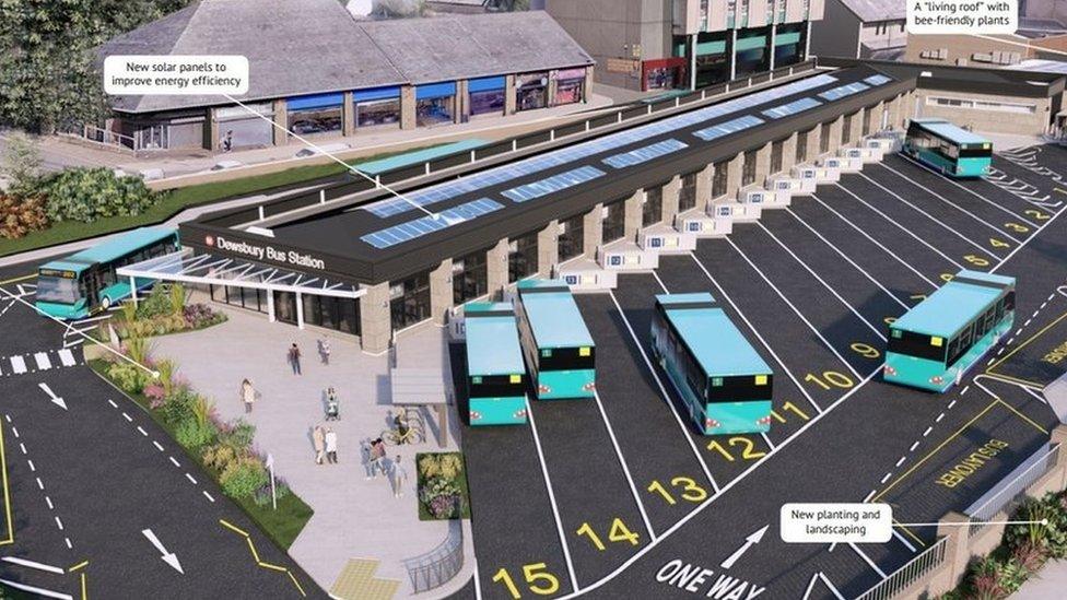 Artist's impression of Dewsbury bus station