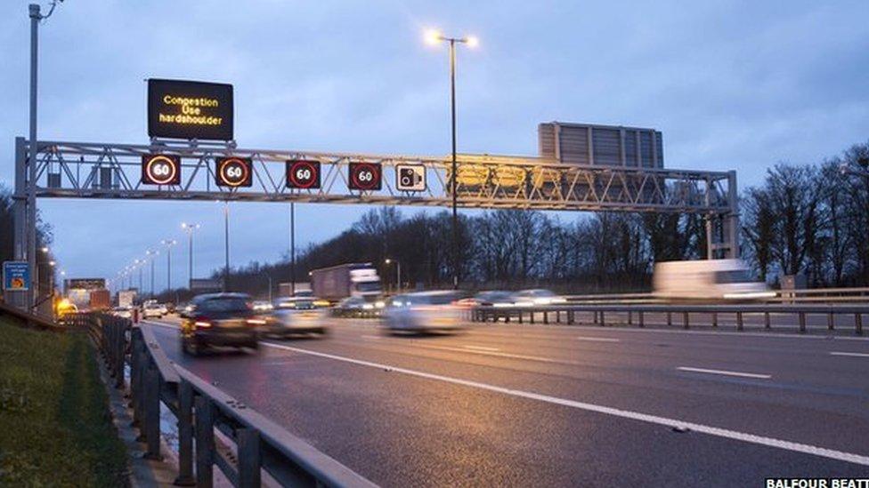 'Smart motorway' in operation on the M4/M5 junction