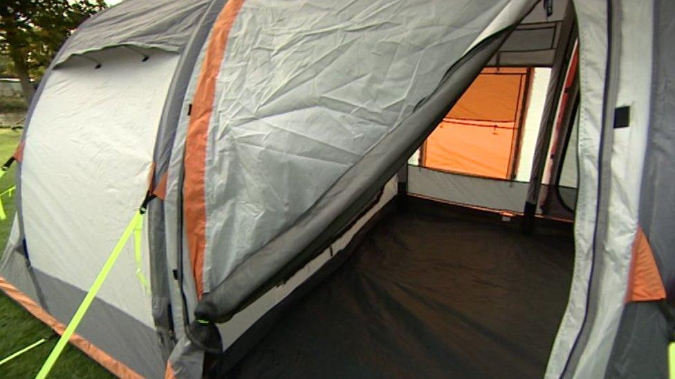 Tent sold by West Midlands firm