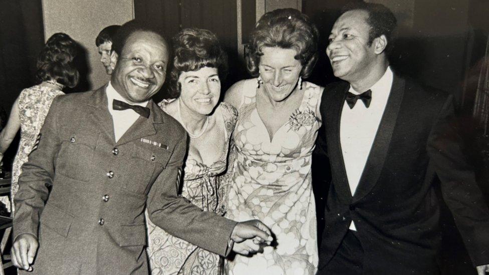 From left to right: Lancelot McFayden, Molly McFayden, Mavis Ottey and Ralph Ottey.