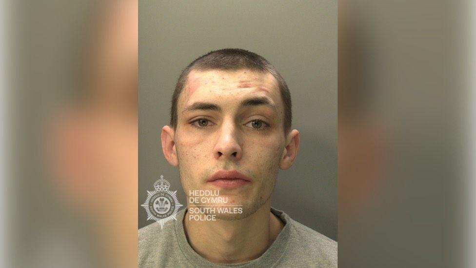 Luke Williams pictured in his police mugshot. He is a white man with short brown hair.