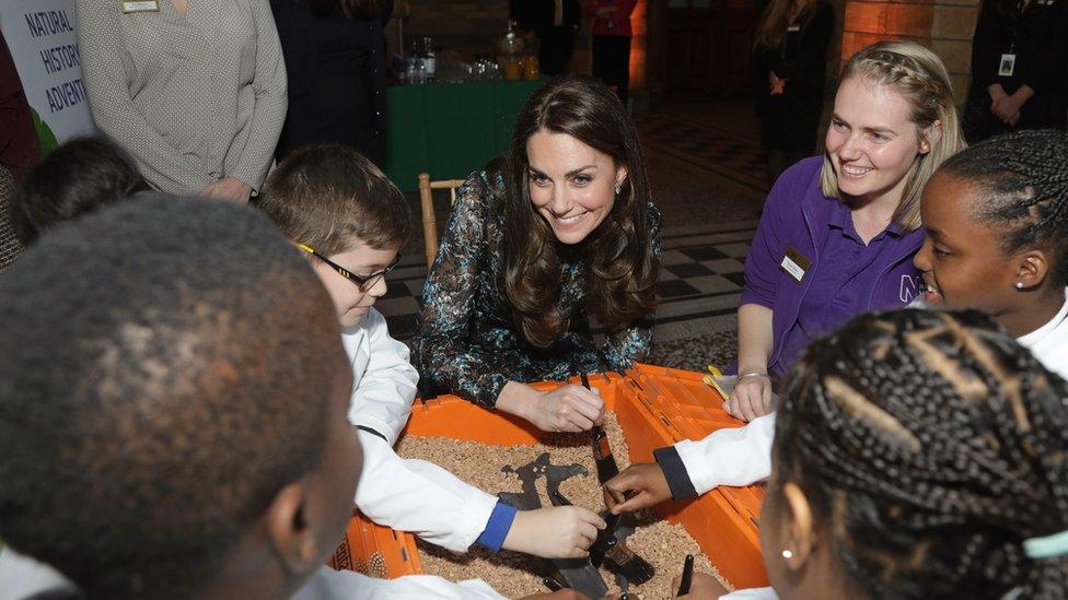 Kate Middleton and some children