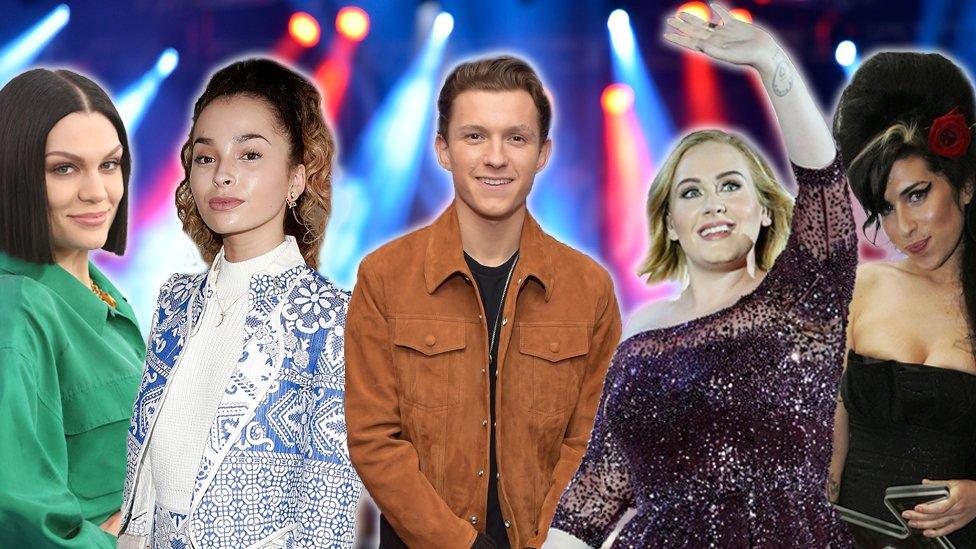 Jessie J, Ella Eyre, Tom Holland, Adele, Amy Winehouse