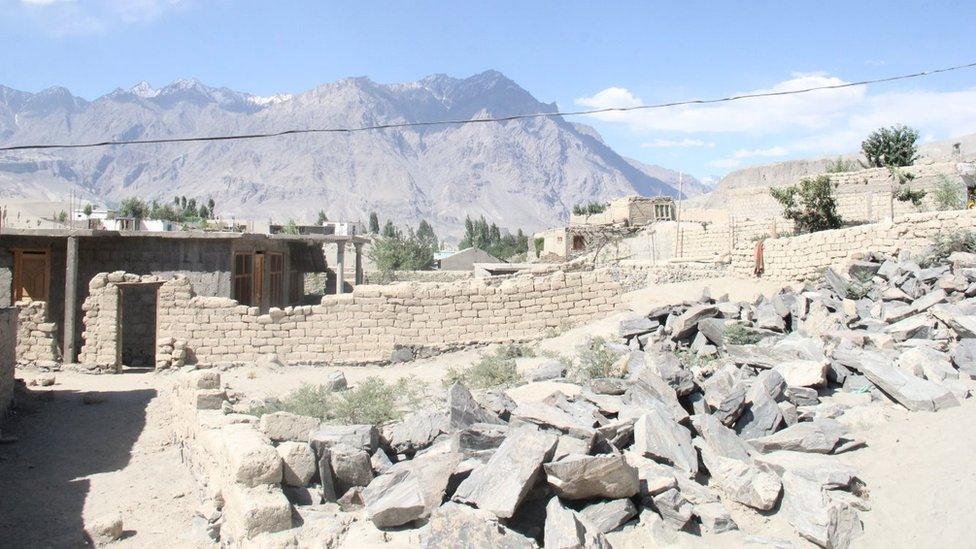 General view of refugee settlements near Skardu