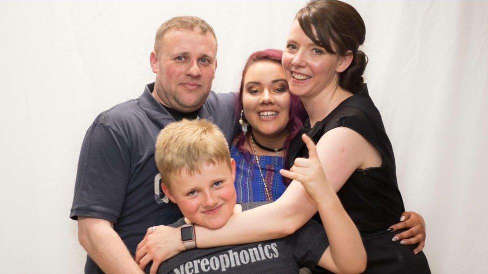 The Ray family: Helen and Steve with children Tirion and Dylan