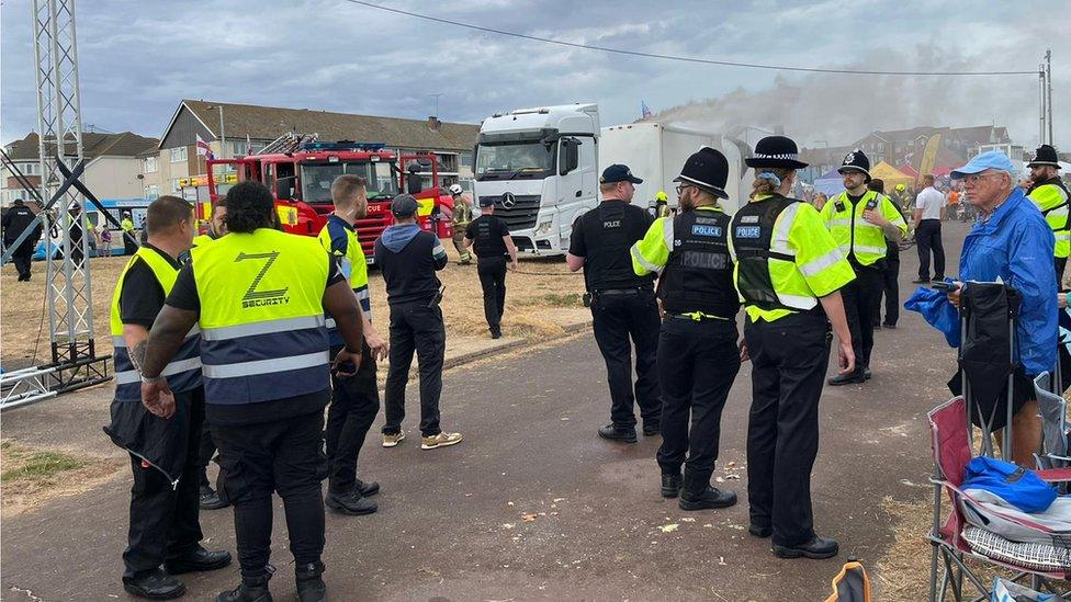 Emergency services at Clacton Air Show