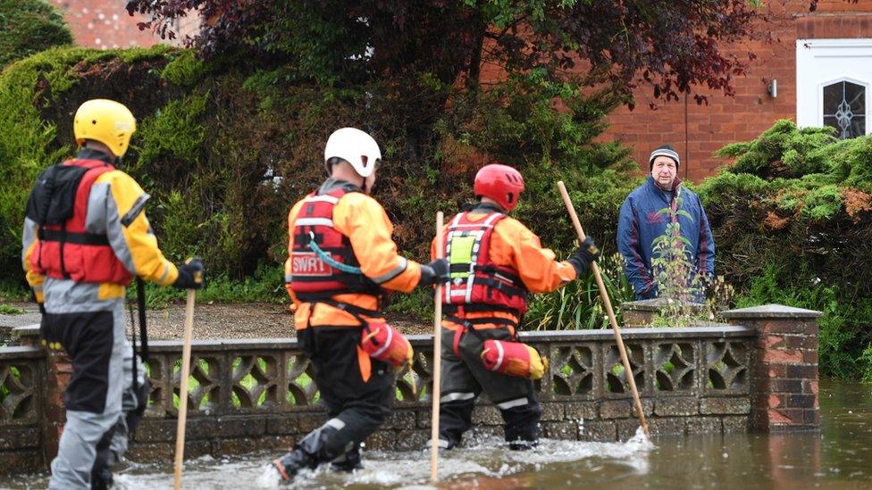 Rescue workers in Wainfleet