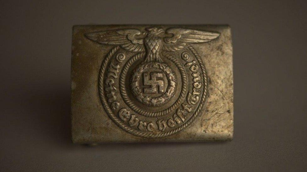 A buckle from an SS man belt