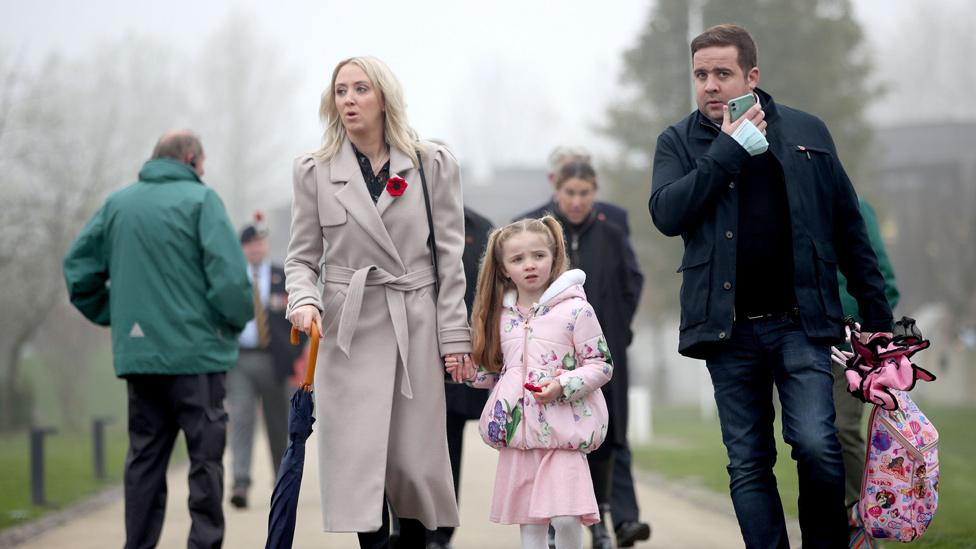 People attending the Remembrance Sunday Service