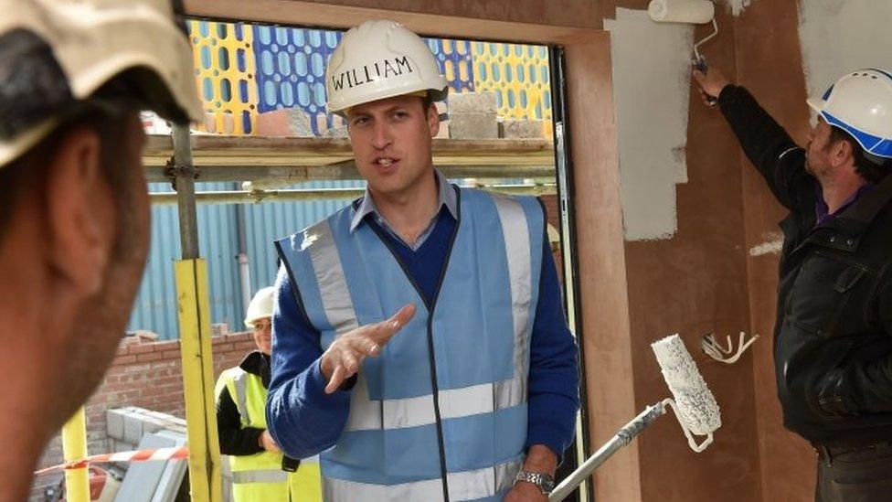 Prince William paints wall for DIY SOS