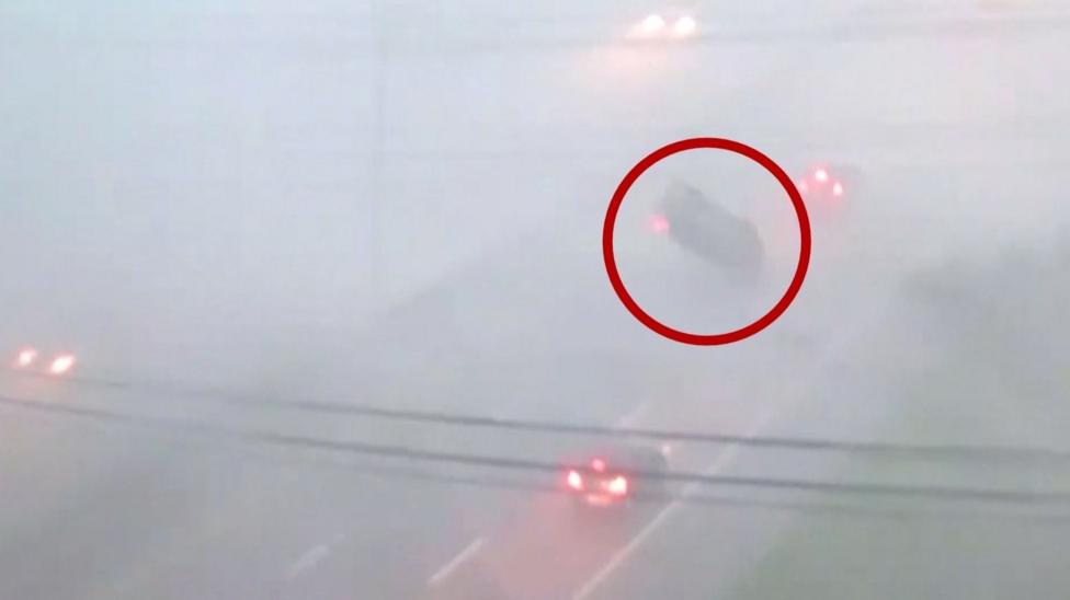Watch: Severe storms overturn vehicle and trigger flooding in Ohio