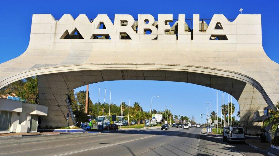 Marbella road sign