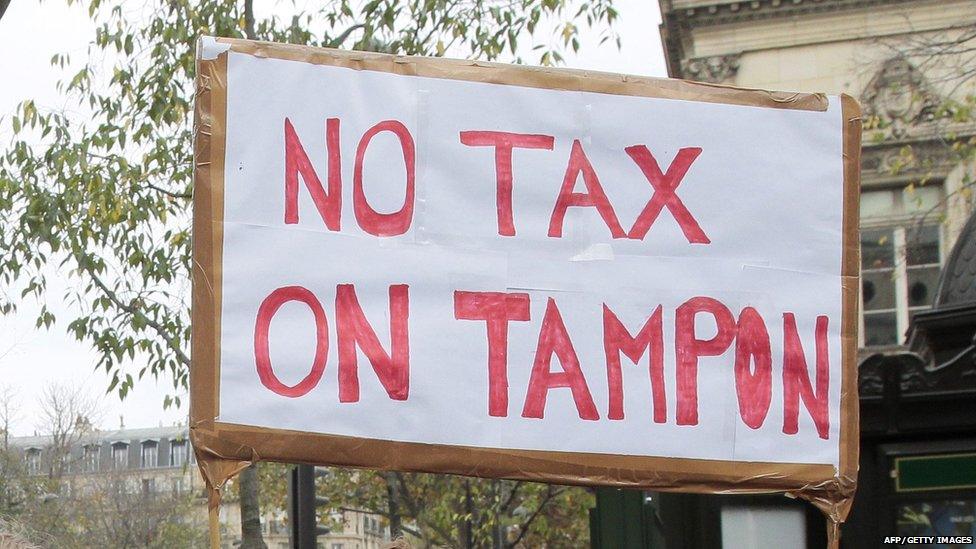 Tampon tax protest