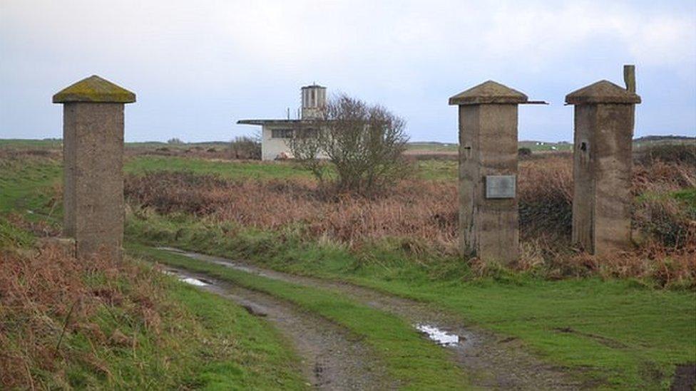 Gateposts to former concentration camp SS Lager Sylt