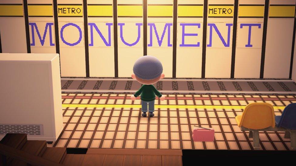 Monument metro station in Animal Crossing