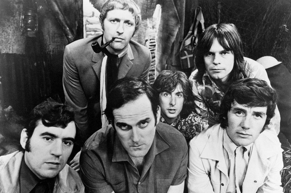 The six members of the Monty Python team