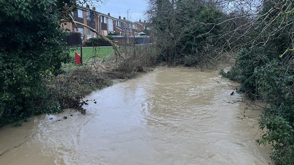 Clipstone Brook after heavy rainfall