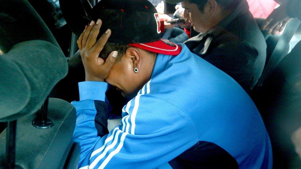 Relatives of the crew of the submarine ARA San Juan react after hearing that the Argentine Navy will discontinue rescue operations for the 44 crew members of the of the missing submarine, at the Mar del Plata naval base, Argentina, 30 November 2017