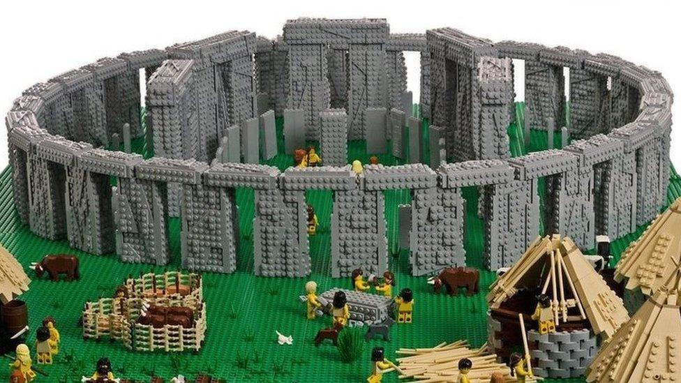 Stonehenge made from Lego