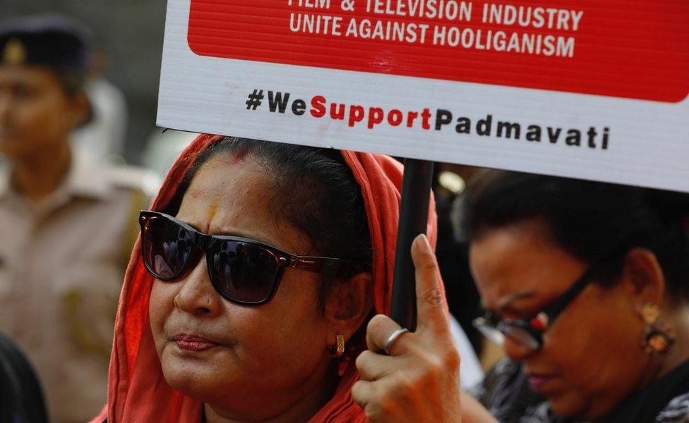 Demonstration in support of Padmavati