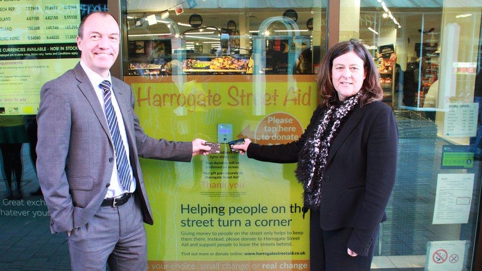 Harrogate Borough Council leader Richard Cooper and North Yorkshire Police and Crime Commissioner Julia Mulligan