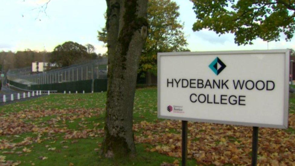 As well as female prisoners, young male offenders are also held on the same site in Hydebank Wood's secure college