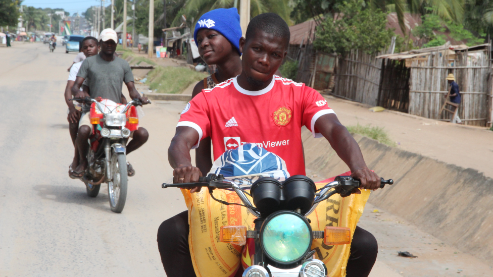 Mota taxi riders in Pemba, Mozambique - May 2022