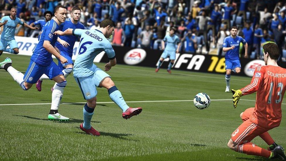 Screen shot of Man City in Fifa