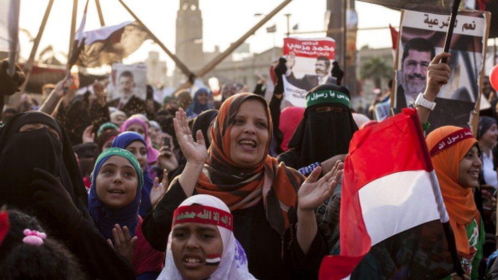 Demonstration in support of Morsi in Egypt in 2013