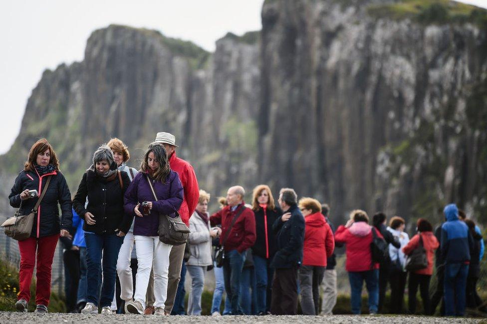 Tourists on Skye in 2017