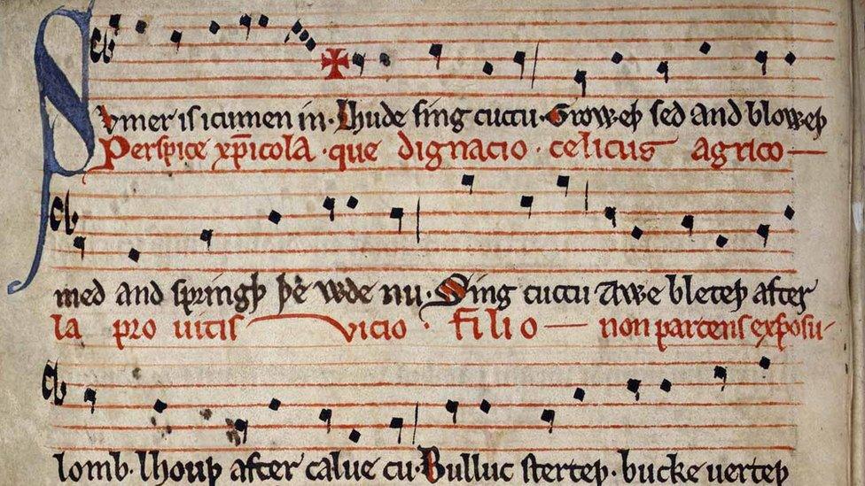 The Sumer Is Icumen In manuscript