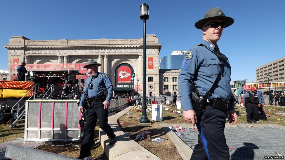 Police after the Kansas City shooting