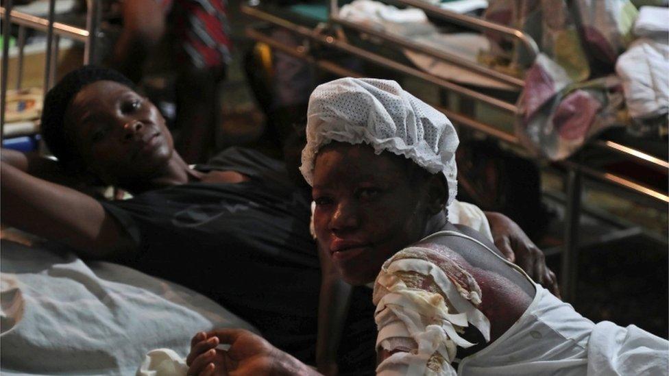 Haitians recover from an earthquake in 2018