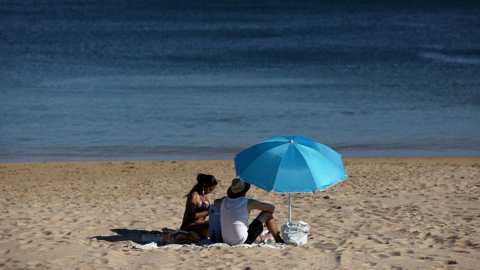 couple on beach