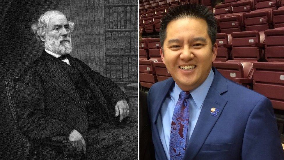 Confederate General Robert E Lee and ESPN sports commentator Robert Lee