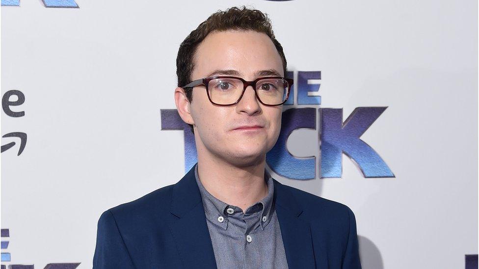 Griffin Newman promoting The Tick