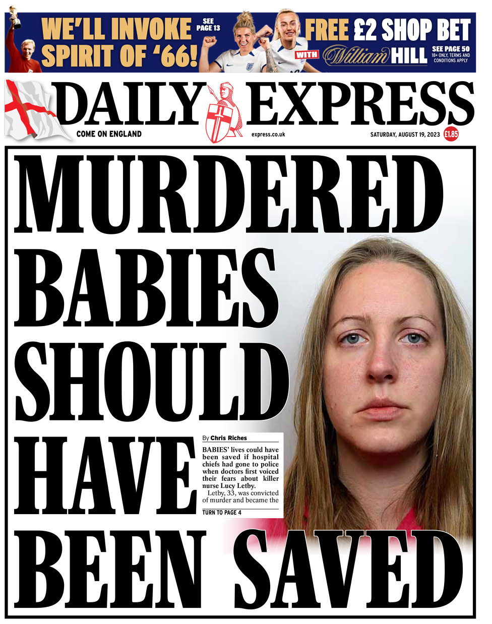 Daily Express front page.