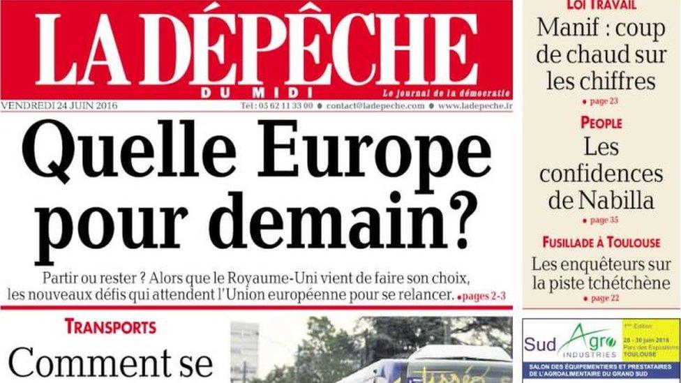 Front page of LaDepeche