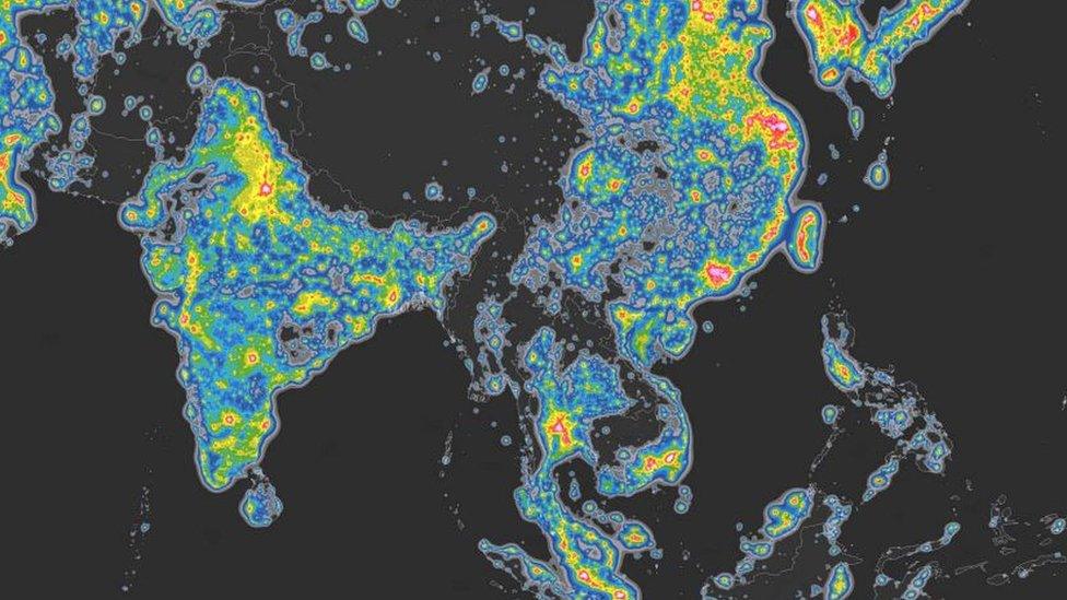 Global map of brightness