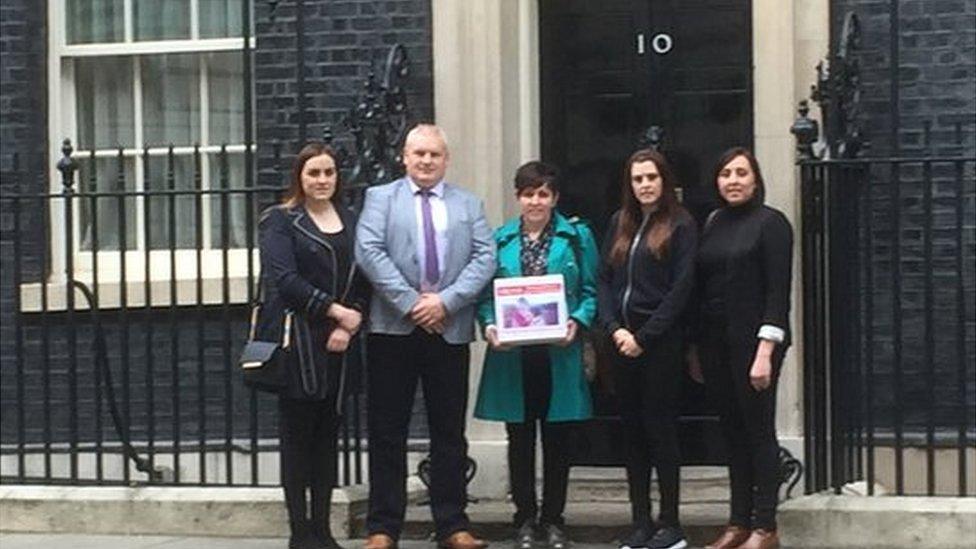 The Briddon family at Downing Street