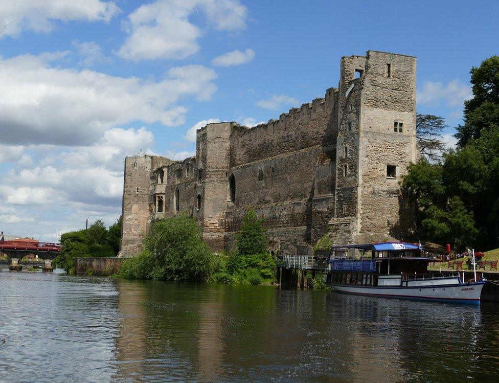 Newark Castle in Newark-on-Trent in Nottinghamshire