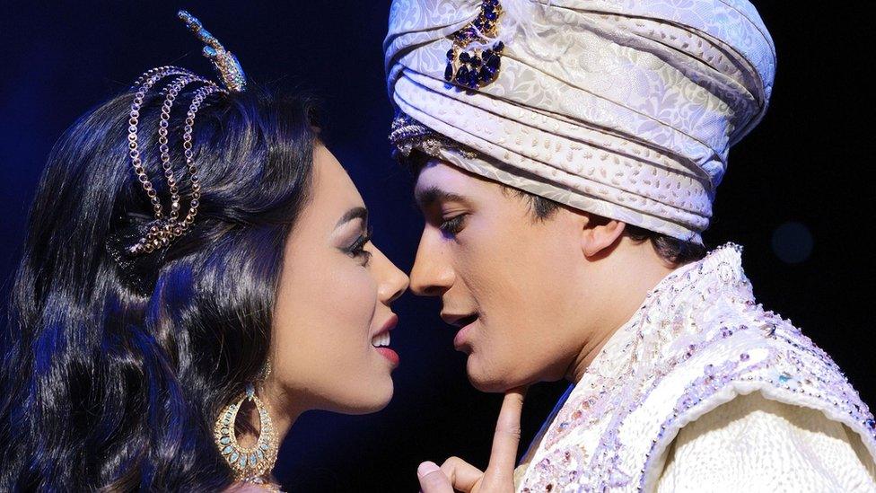 Jade Ewen and Dean John-Wilson in Aladdin