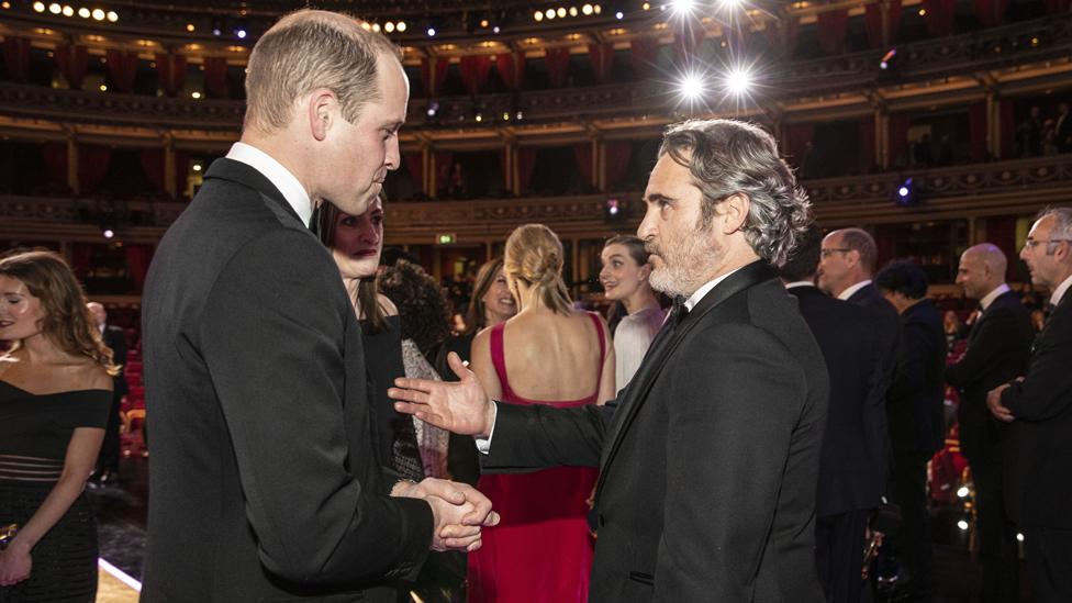 The Duke of Cambridge and Joaquin Phoenix